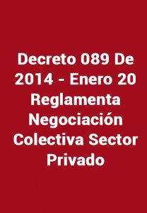 Decreto 089 De 2014