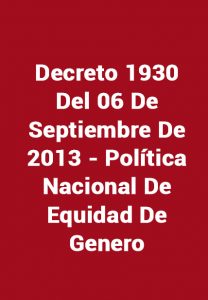 Decreto 1930 - 2013