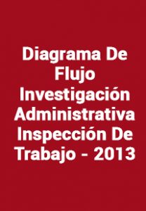 Diagrama De Flujo Investigación Administrativa Inspección De Trabajo - 2013