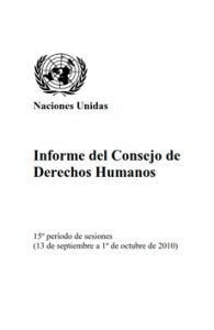 Informe del Consejo de Derechos Humanos ONU 2010