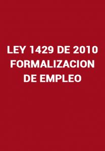 Ley 1429 de 2010